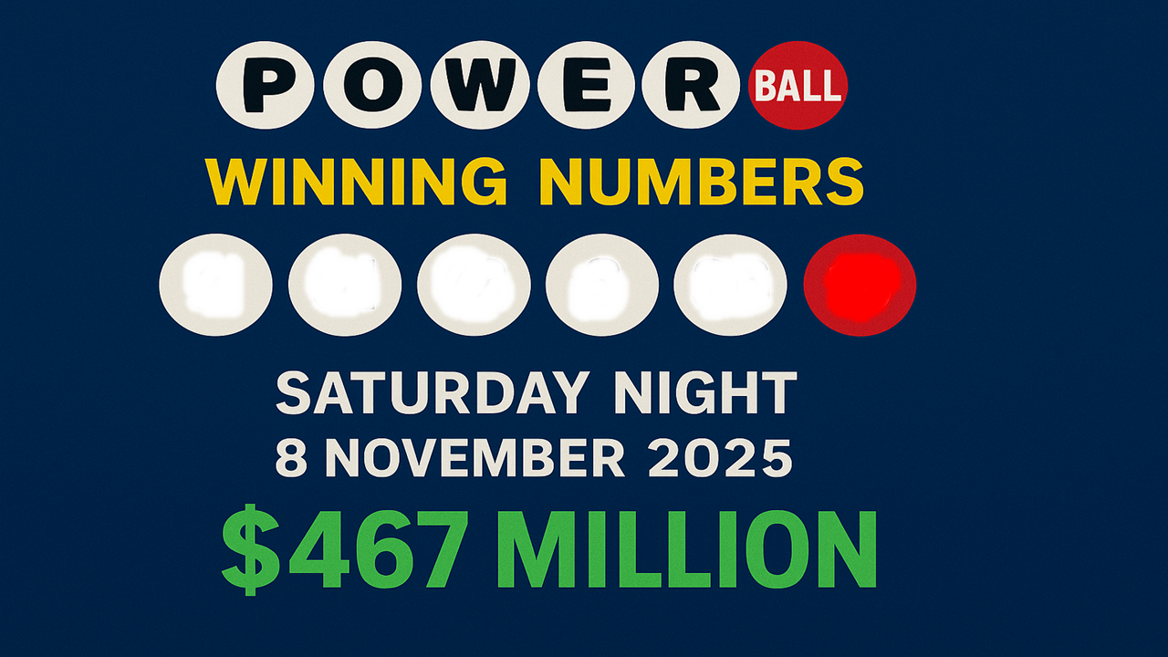 Powerball Winning Numbers 8 November