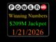 Powerball-drawing-result-numbers 21 January 2026
